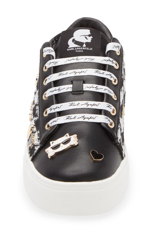 Karl Lagerfeld Paris Cate Pins Tweed Sneaker In Multi