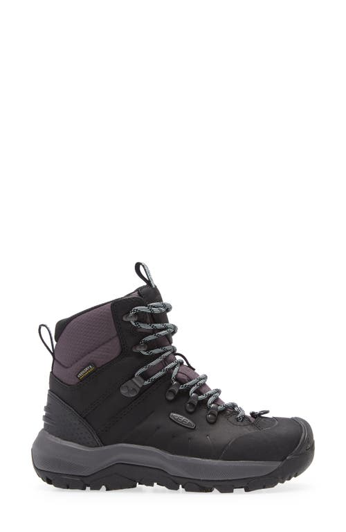 Keen Revel Mid Polar Waterproof Hiking Boot In Black/harbor Gray