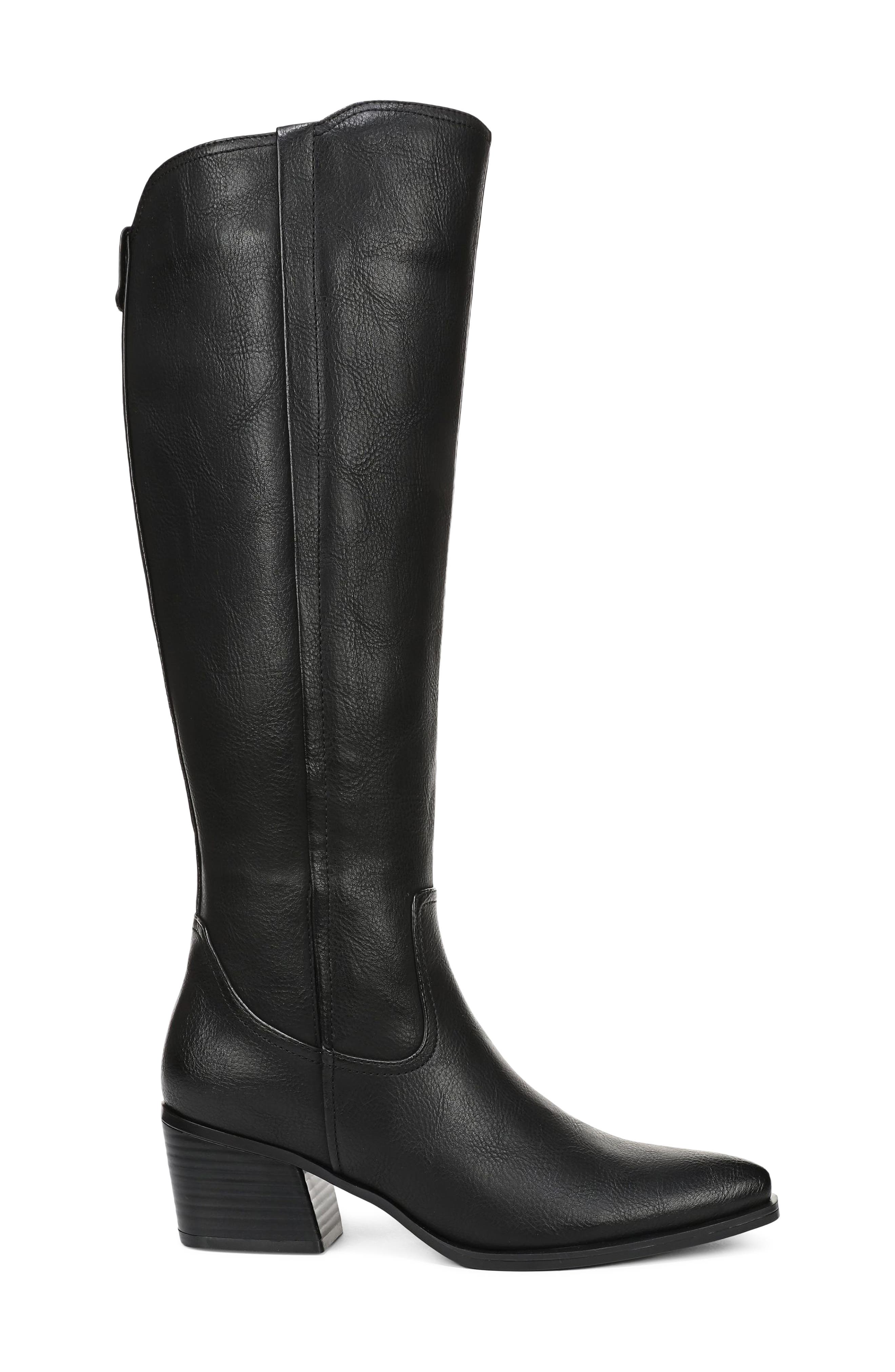 Golden Knee High Boot, Alternate, color, BLACK