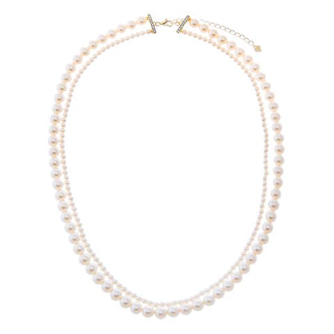 Graduated Double Strand Pearl Necklace