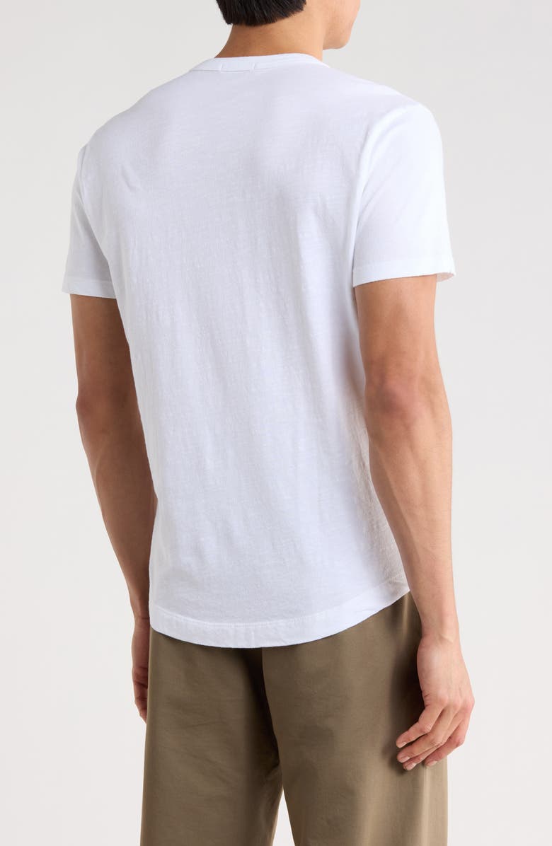 BUCK MASON Pima Cotton Slub Curved Hem T-Shirt, Alternate, color, White