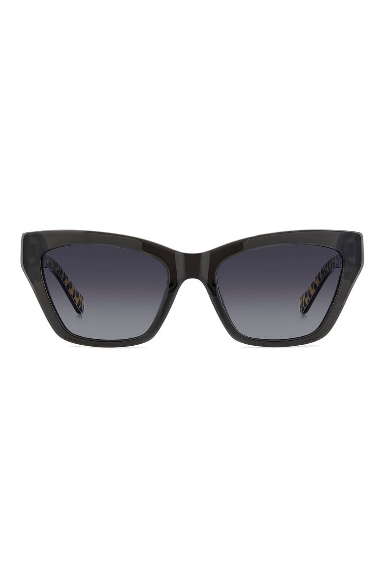 fay 54mm gradient cat eye sunglasses, Main, color, DARK GREY BLACK/ GREY SHADED