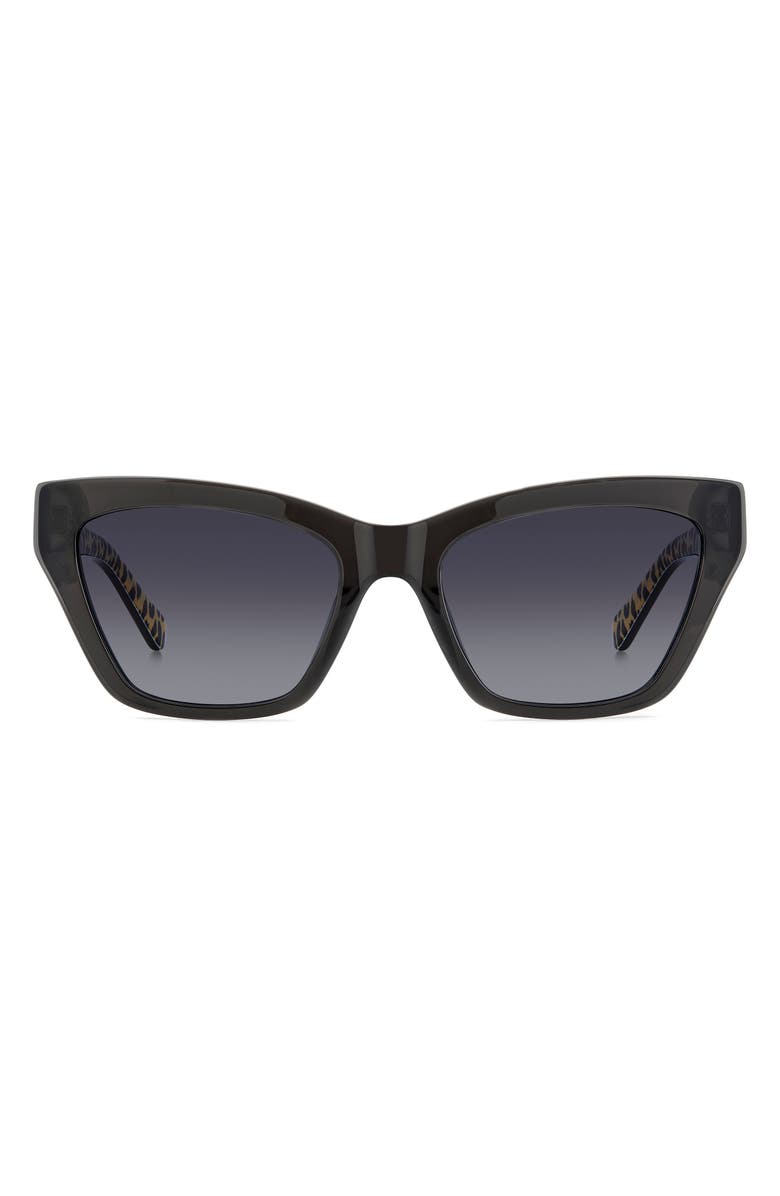 Kate Spade New York fay 54mm gradient cat eye sunglasses, Main, color, Dark Grey Black/ Grey Shaded