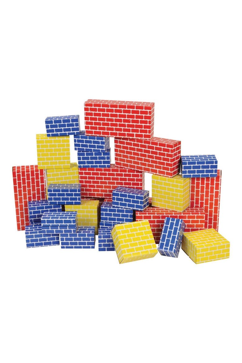 Cardboard Brick Block Large Building Set - 44 Pieces, Main, color, Multicolored