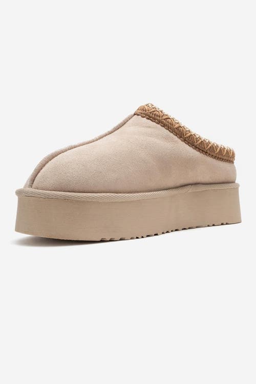 Forever & Always Shoes Avelia Leather Winter Slippers In Blue