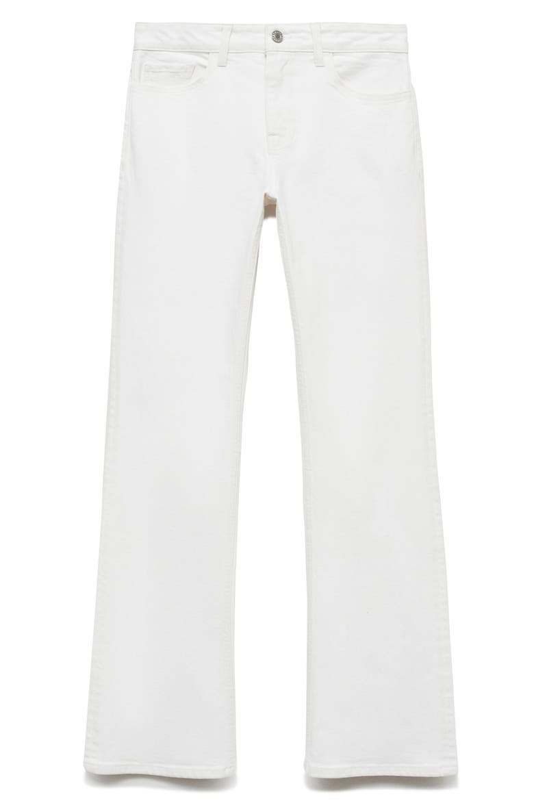 Fiona Mid Rise Flare Jeans, Main, color, WHITE