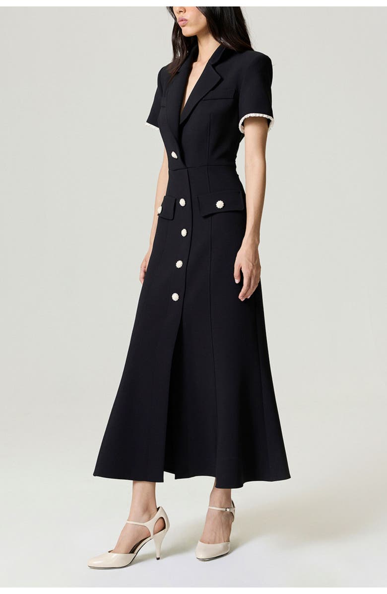 Nocturne Floral Button Detailed Maxi Dress, Alternate, color, Black