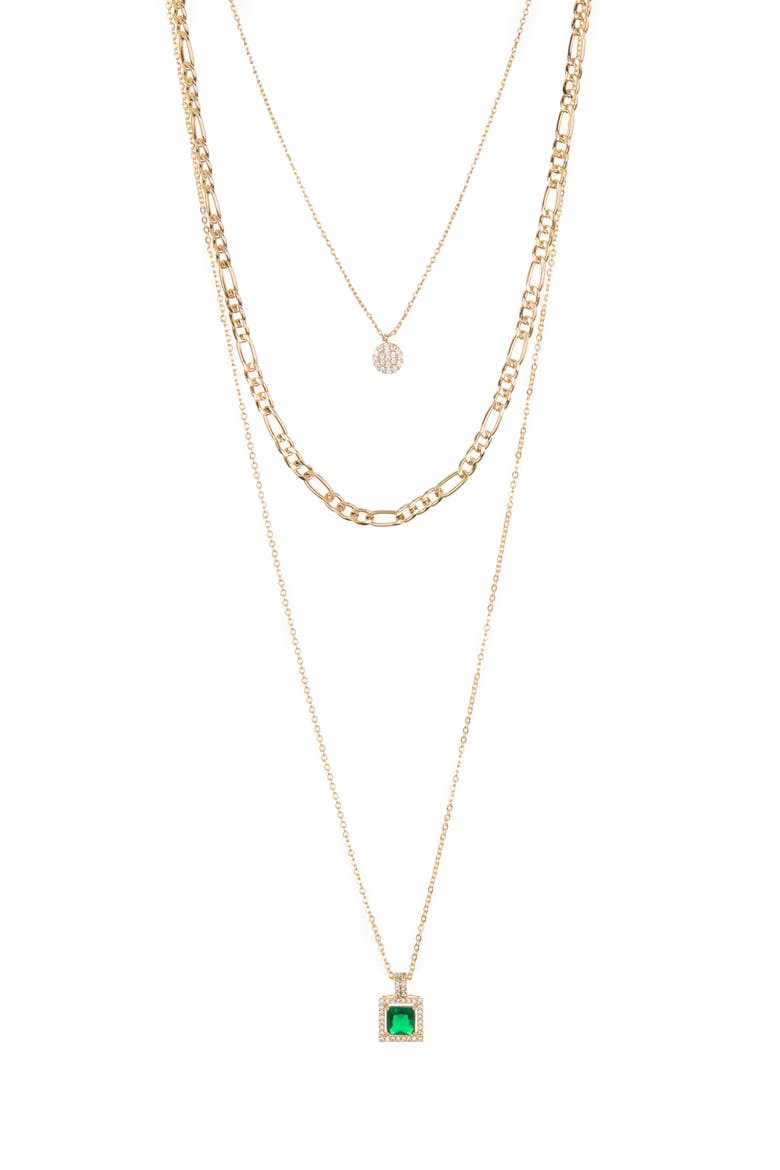 Crystal Necklaces - Pack of 3, Main, color, GOLD