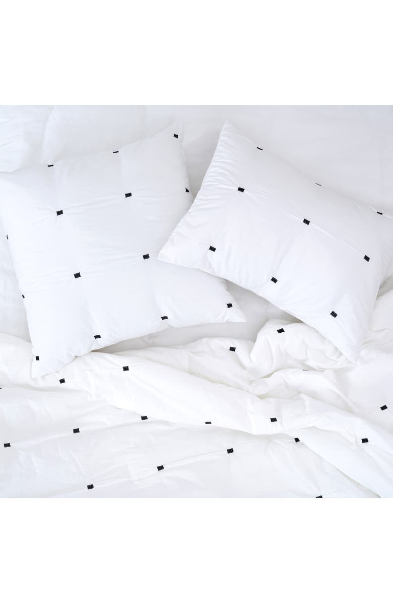 carol & frank Dot Embroidery Sham, Alternate, color, White