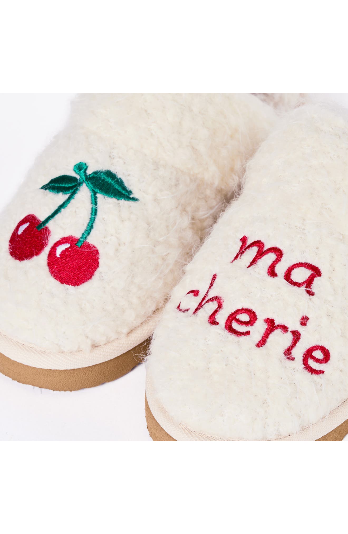 Chesney Hi Faux Shearling Mule Slipper, Alternate, color, CREAM CHERRY