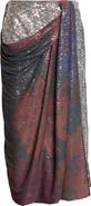 Maison Margiela Sequin Draped Midi Skirt