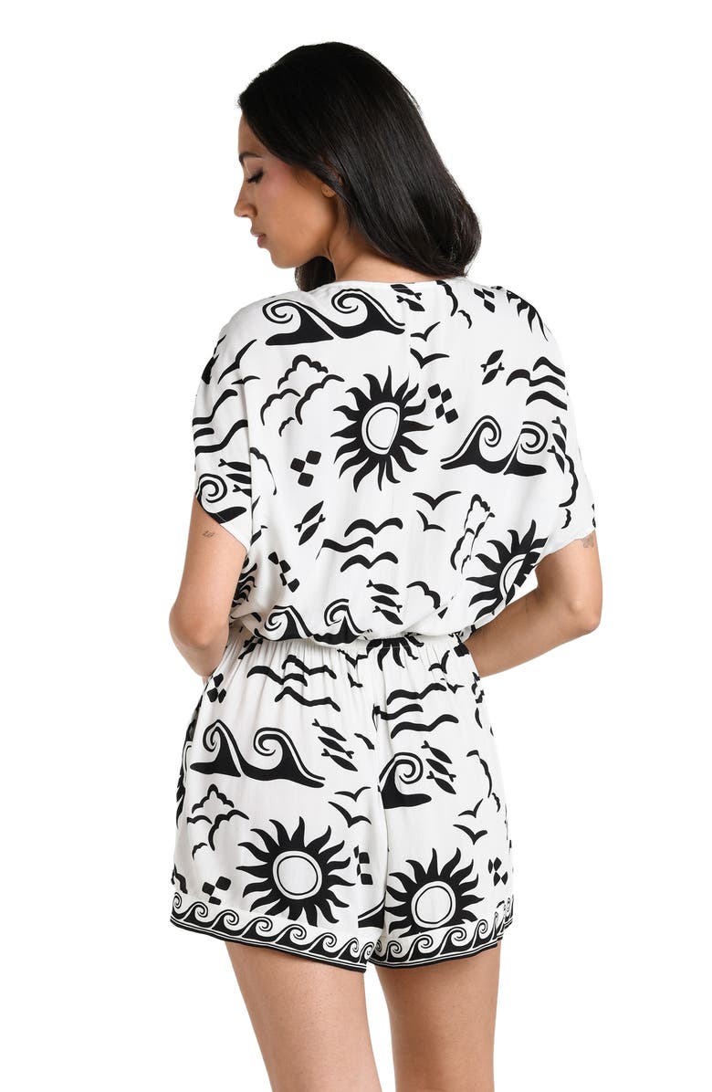 La Blanca Waves Rio Cover-Up Romper, Alternate, color, 