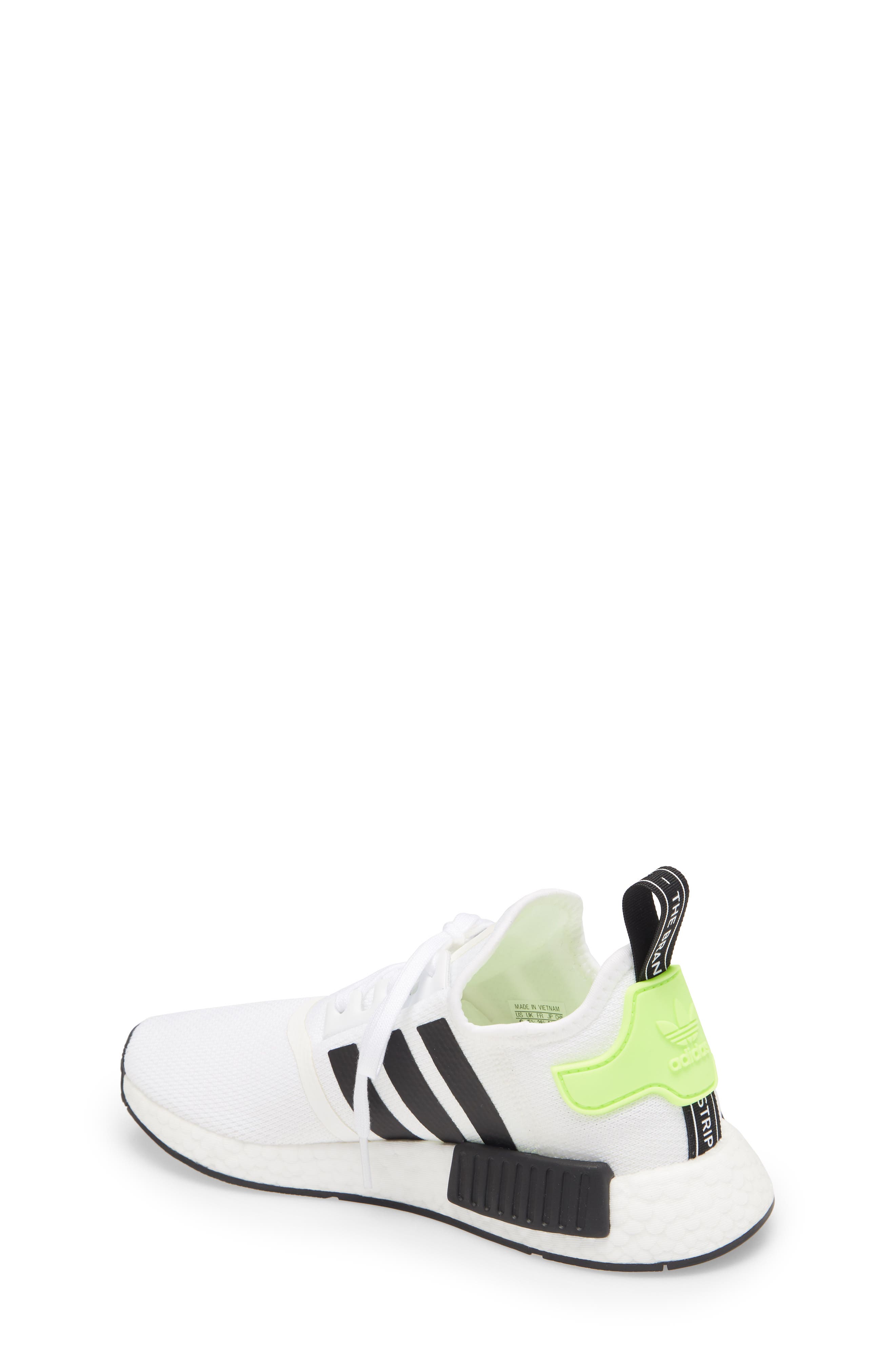 NMD R1 Sneaker, Alternate, color, WHITE/ CORE BLACK