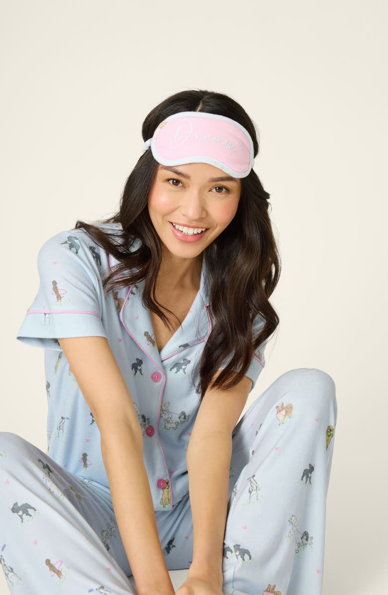 PJ Salvage Bark Park Jersey Pajamas, Alternate, color, Blue Ice