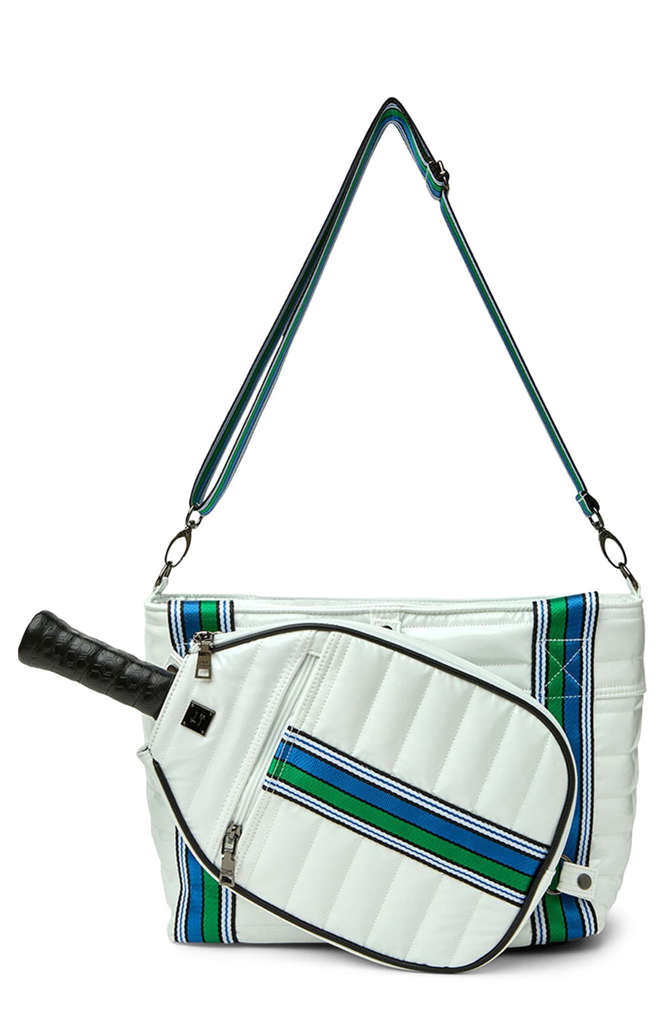 THINK ROYLN Ace of the Court Pickleball Bag, Main, color, White Patent