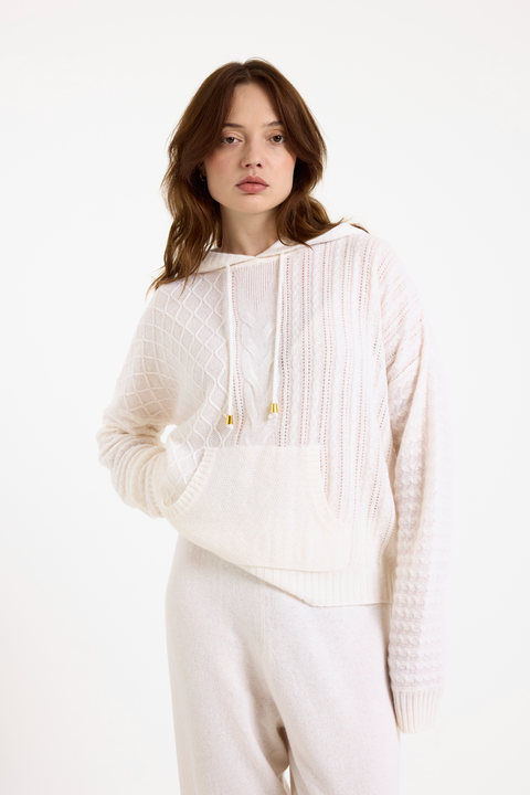 Luxe Relaxed Fit 100% Cashmere Hoodie