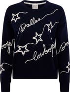 KADYLUXE Women's Navy Dallas Cowboys Love Letter Pullover Sweater
