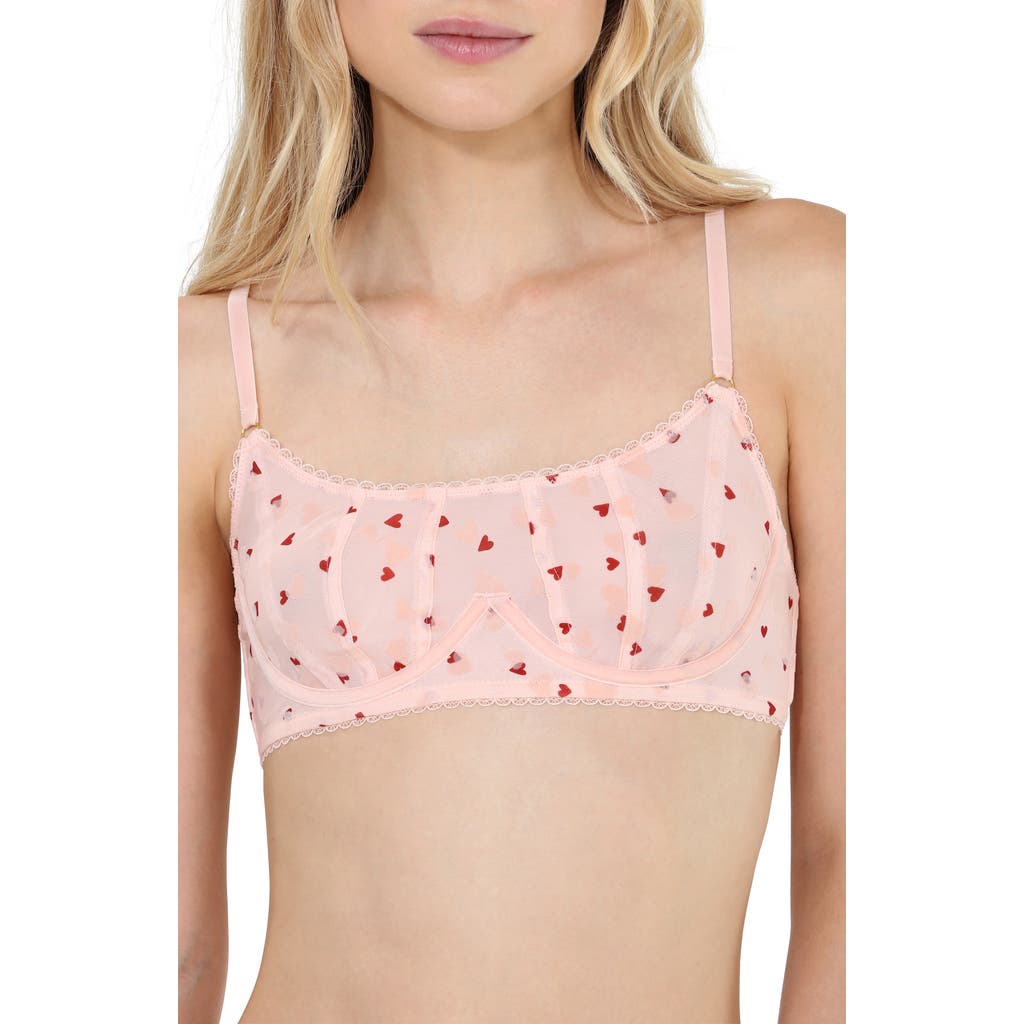 Honeydew Serina Flock Embroidered Mesh Underwire Bra