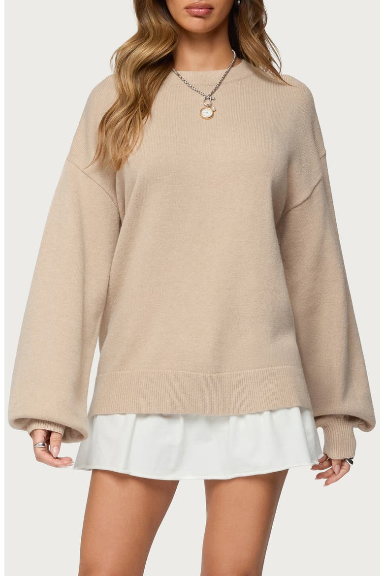 Aminata Oversize Sweater, Main, color, BEIGE