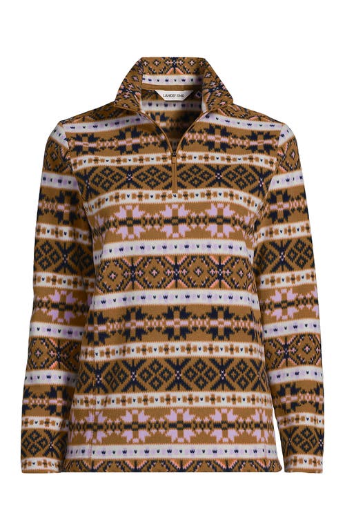 Lands' End Anyweather Fleece Quarter Zip Pullover In Multi