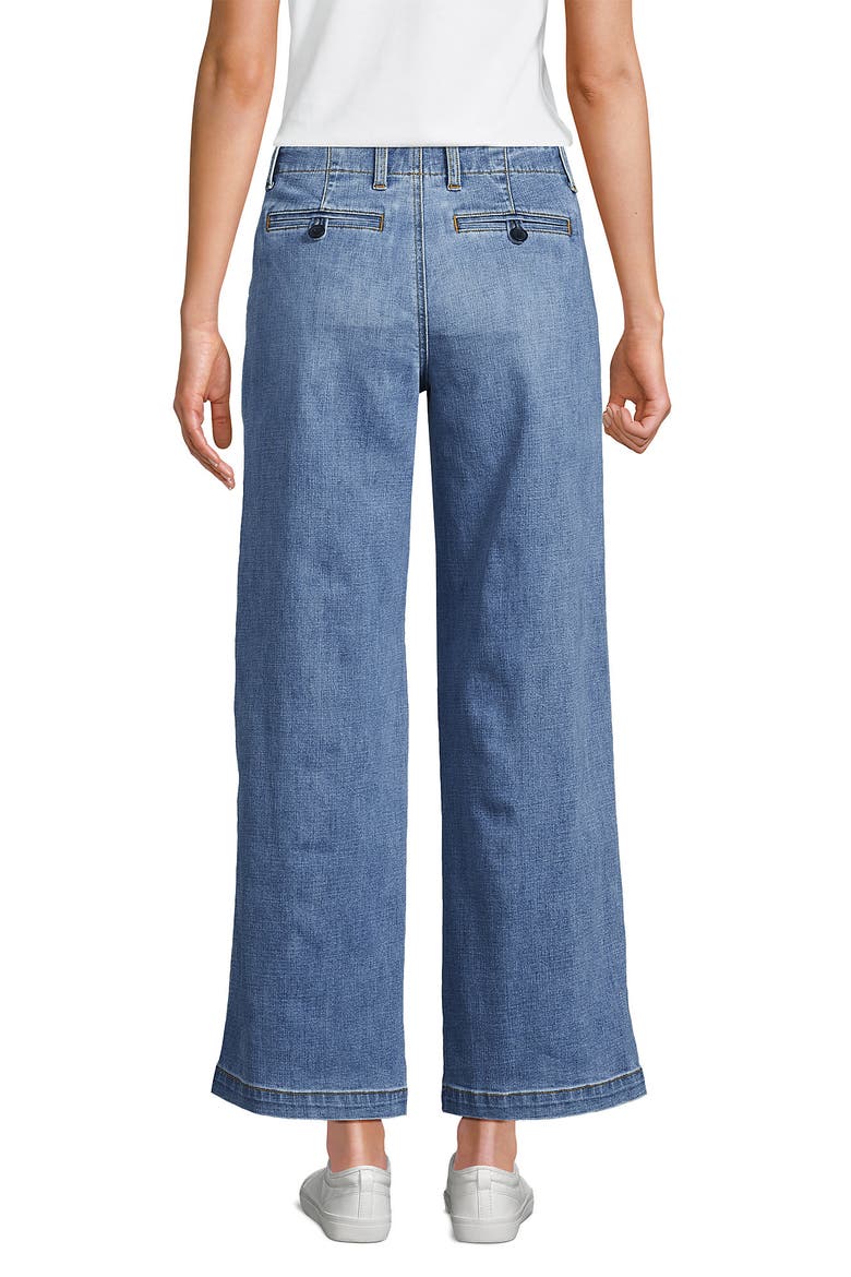 Mid Rise Denim Wide Leg Ankle Jeans, Alternate, color, Beau Blue