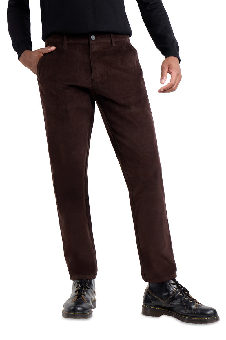 Slim Fit Five-Pocket Corduroy Pants, Alternate, color, CHOCOLATE