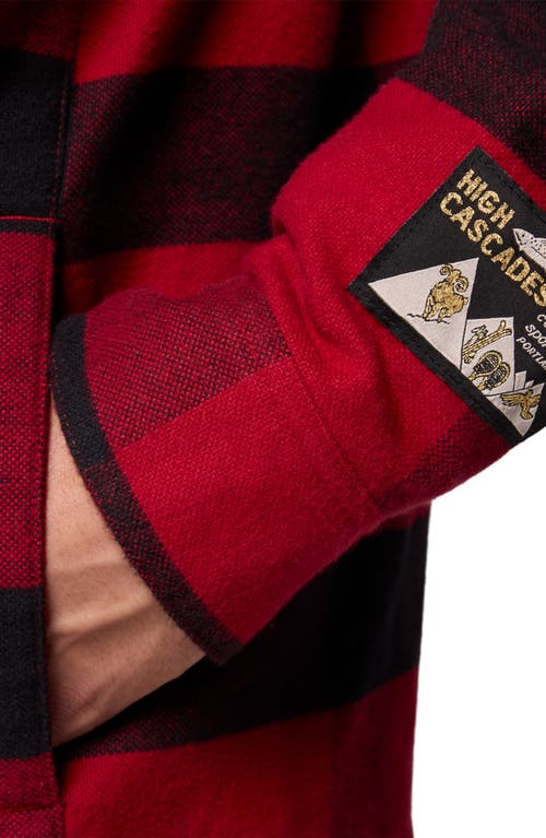 Columbia High Cascades Plaid Shirt Jacket In Red