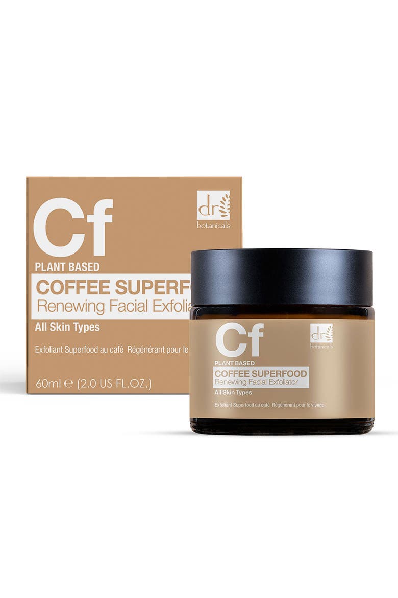 Coffee Superfood Renewing Facial Exfoliator 60ml for Acne & Blemishes, Large Pores, Alternate, color, White