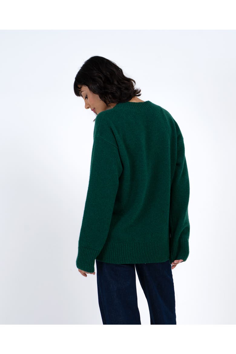 Anya V-Neck Knit Jumper, Alternate, color, Pine