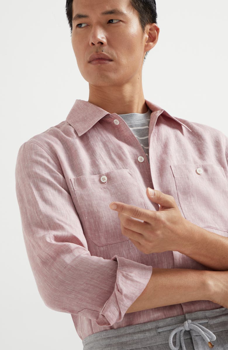 Brunello Cucinelli Shirt with chest pockets, Alternate, color, 