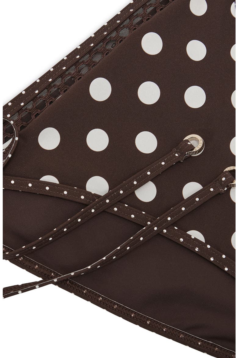 Hennel Polka Dot Bikini Bottoms, Alternate, color, CHOCOLATE BROWN
