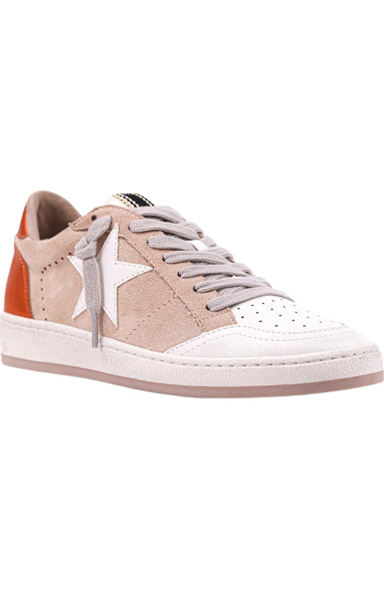SHUSHOP Paz Low Top Sneaker, Main, color, Beige Suede