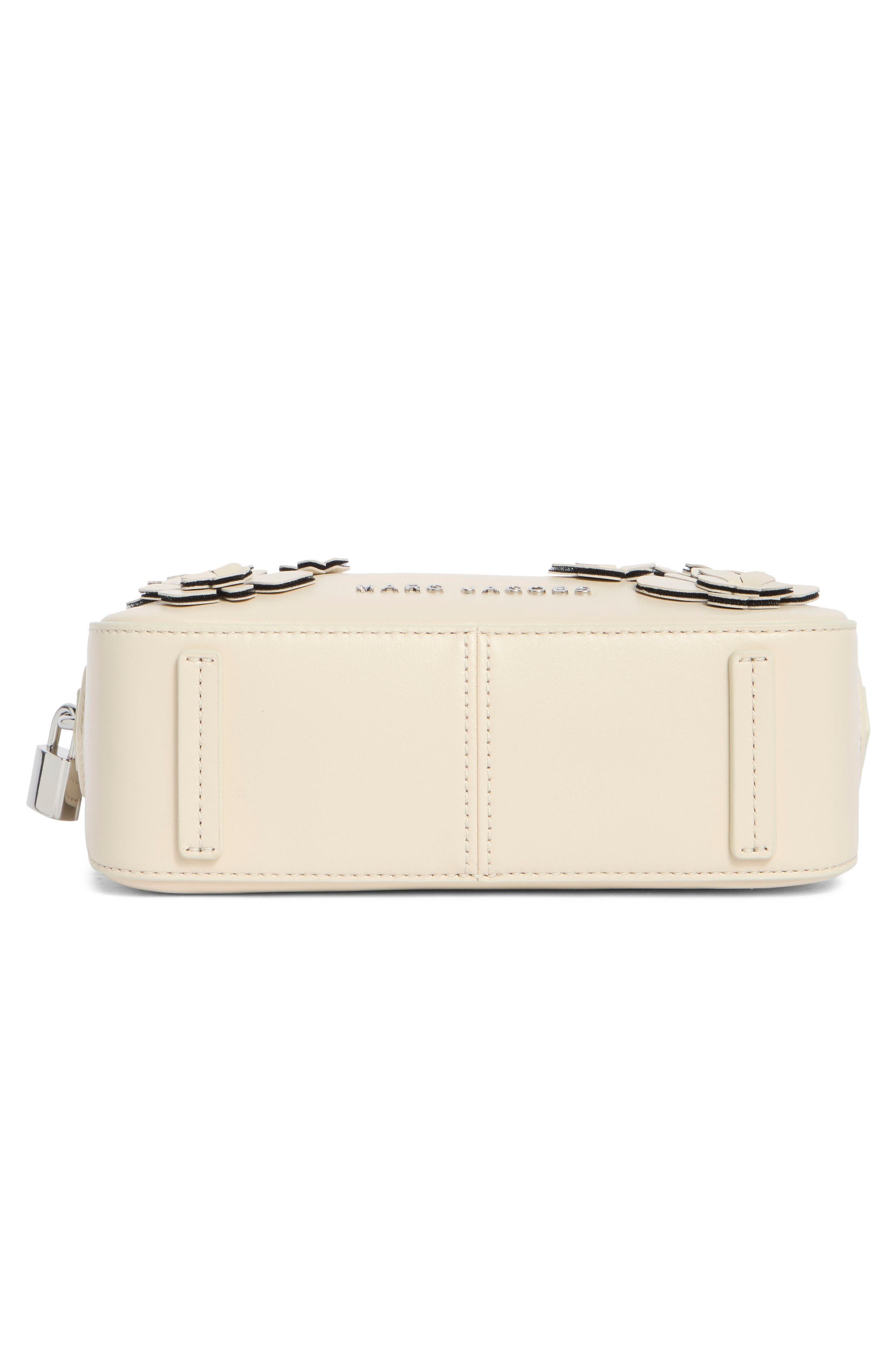 Daisy Appliqué Small Shoulder Bag, Alternate, color, MARSHMALLOW