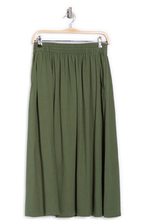 CASLON CASLON® FLORAL LINEN BLEND PULL-ON SKIRT