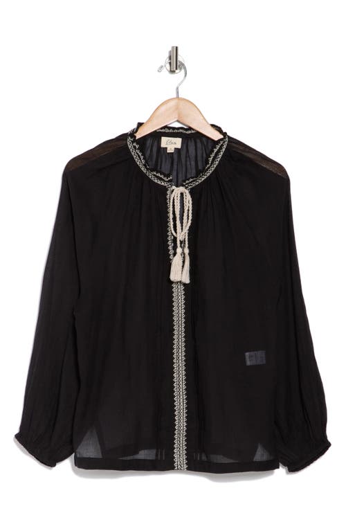ELAN ELAN EMBROIDERED COTTON COVER-UP TUNIC 