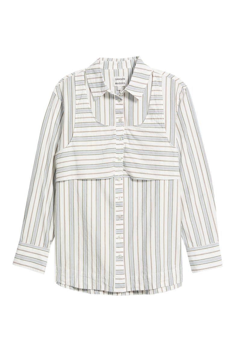 Valeria Double Layer Organic Cotton Shirt, Alternate, color, MULTI WHITE
