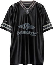 Balenciaga 3B Football Oversize V-Neck Jersey