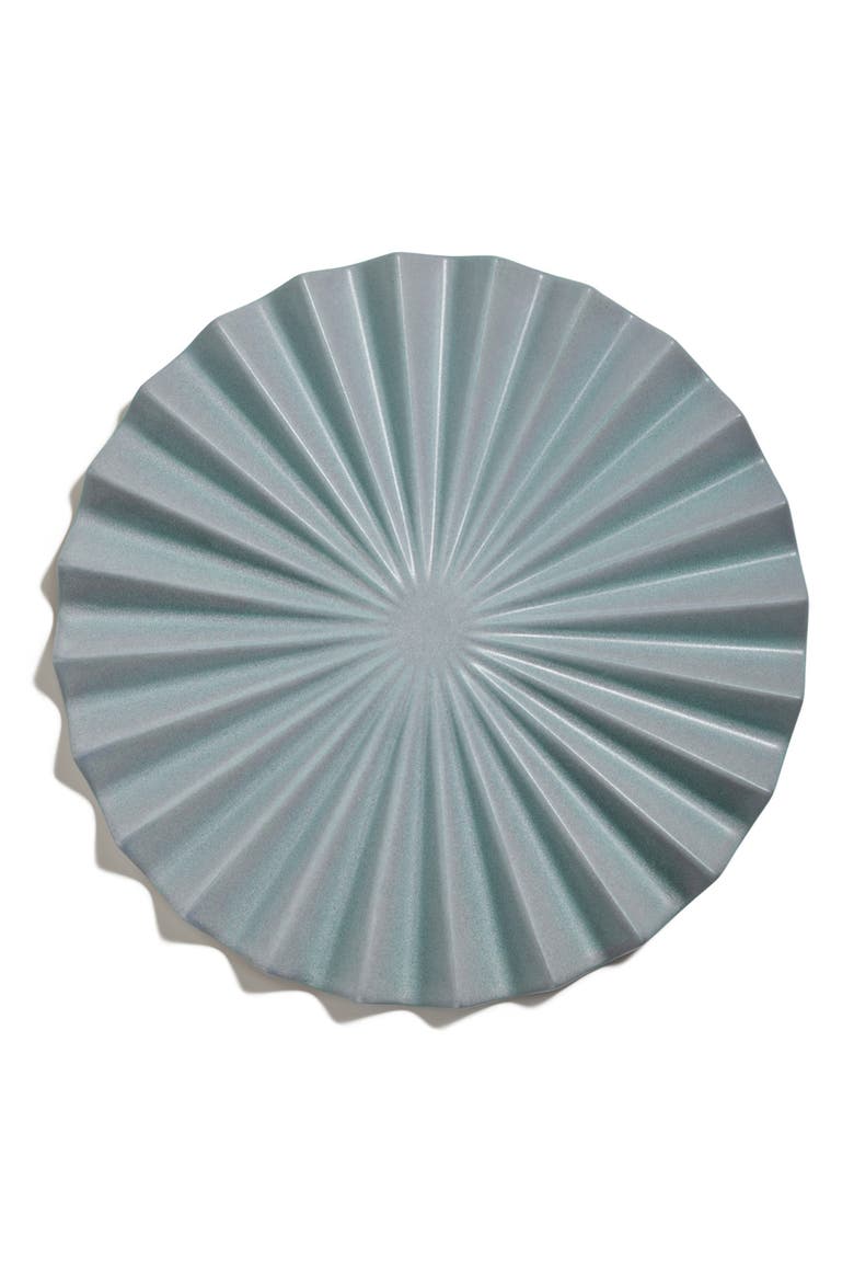 Pleated Starburst Stoneware Trivet, Main, color, BLUE SALT
