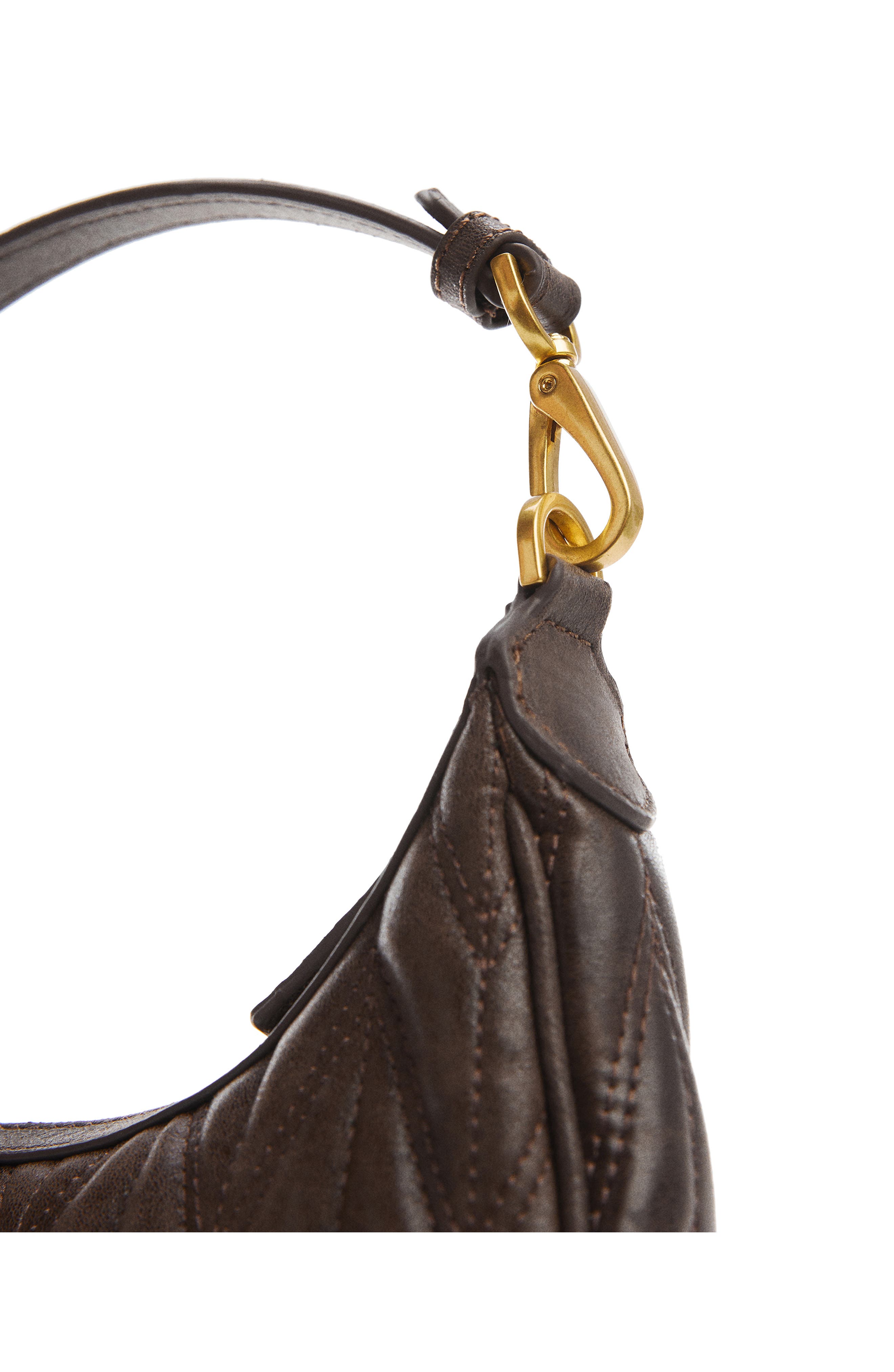 MANGO Quilted Faux Leather Convertible Shoulder Bag, Alternate, color, 