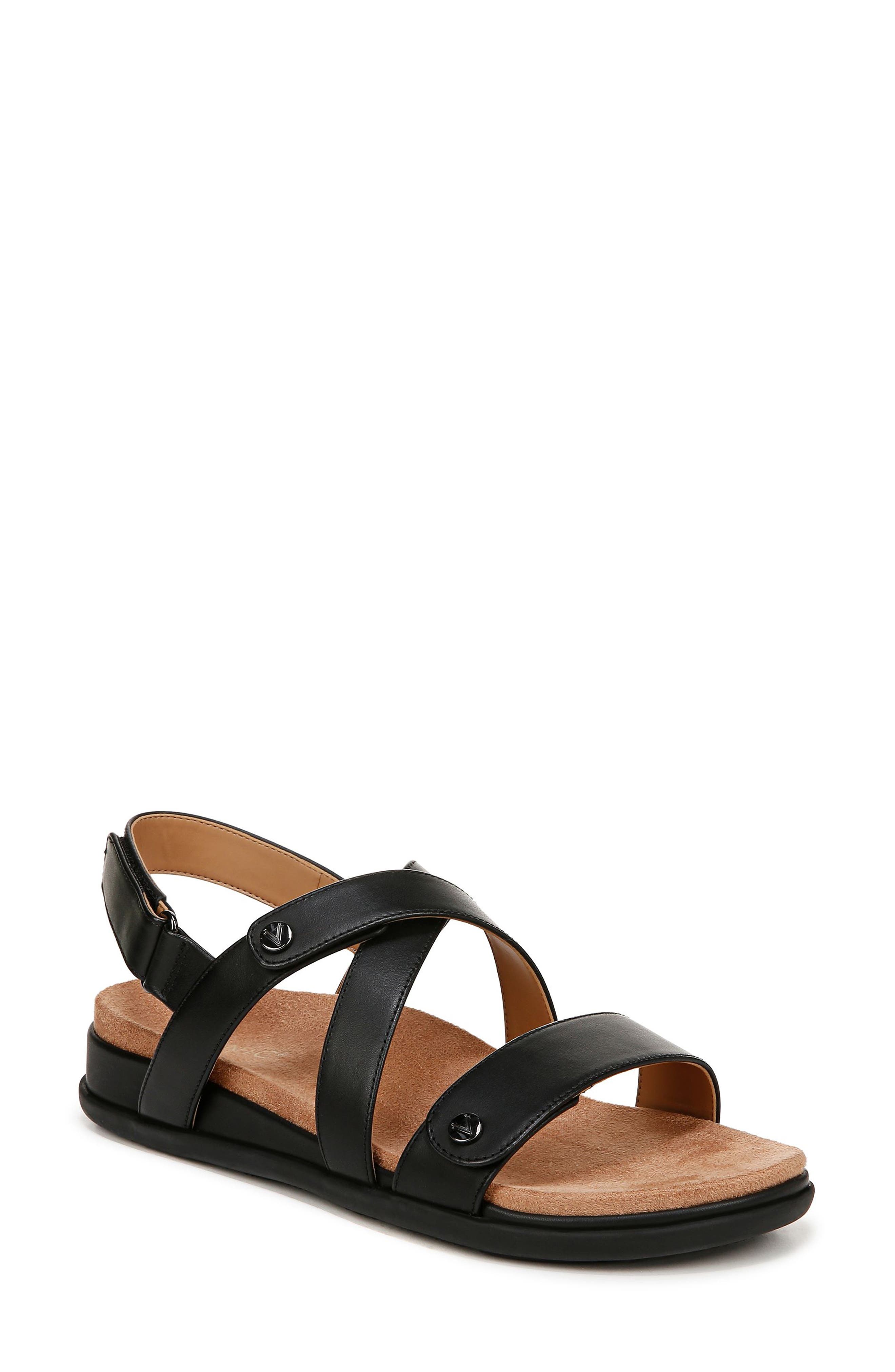 Vionic Cypress Slingback Sandal, Main, color, Black Leather