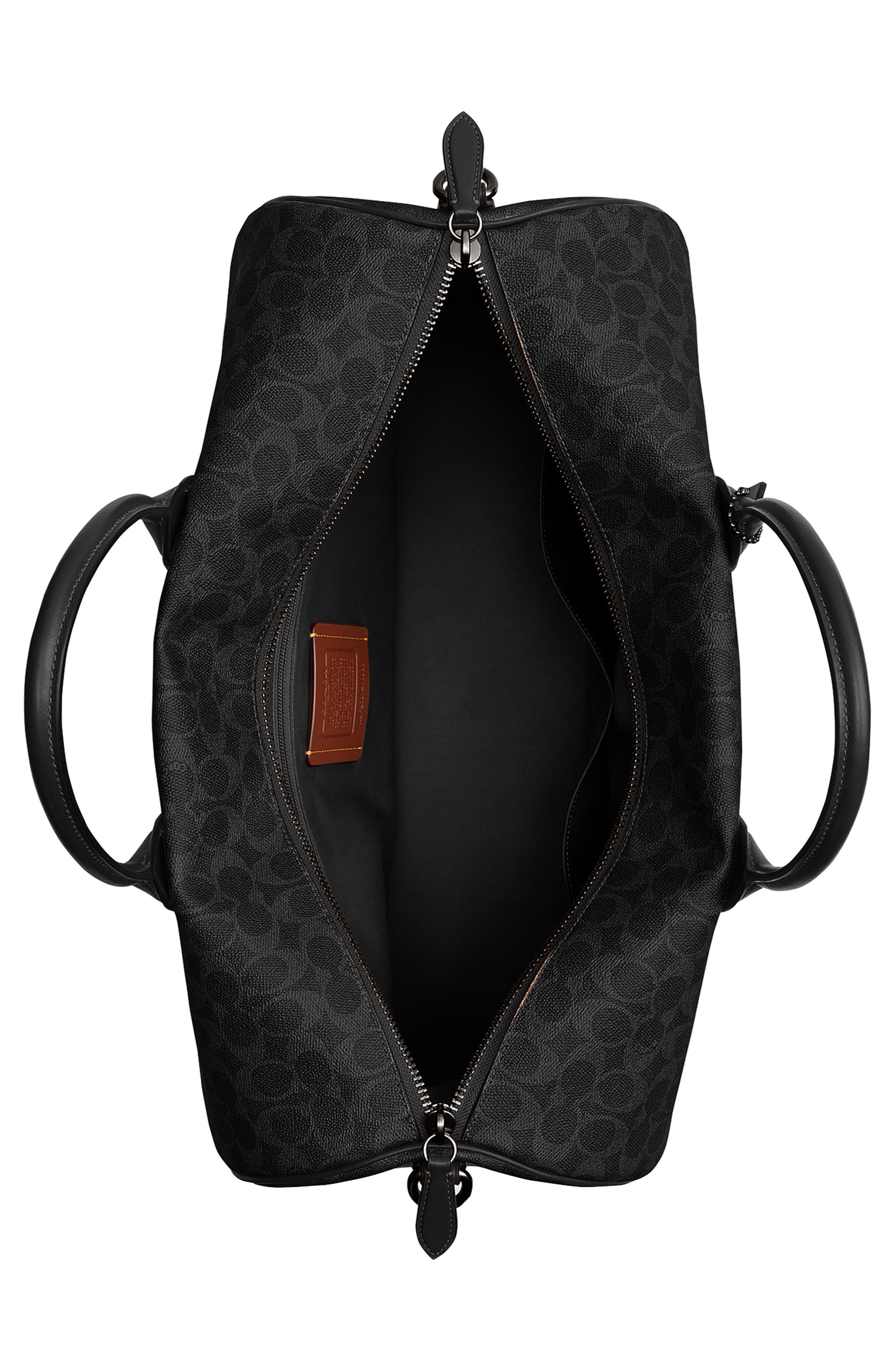 COACH Compass Signature 50 Coated Canvas Duffle Bag, Alternate, color, 