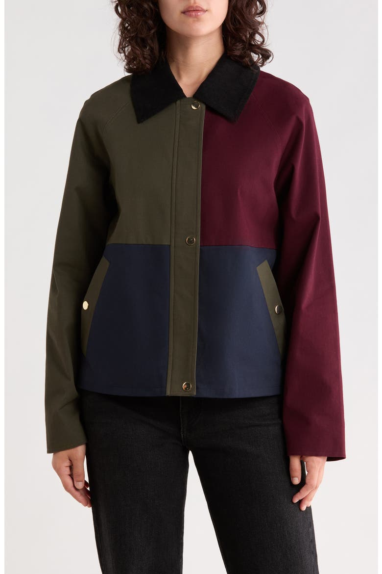 Colorblock Short Jacket, Alternate, color, TRIO