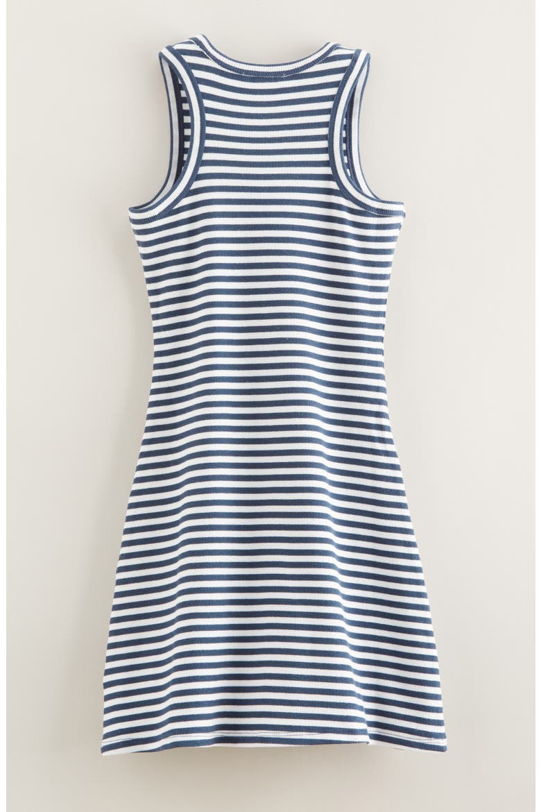 Kids' Rib Tank Dress, Alternate, color, NAVY DENIM SHEA STRIPE