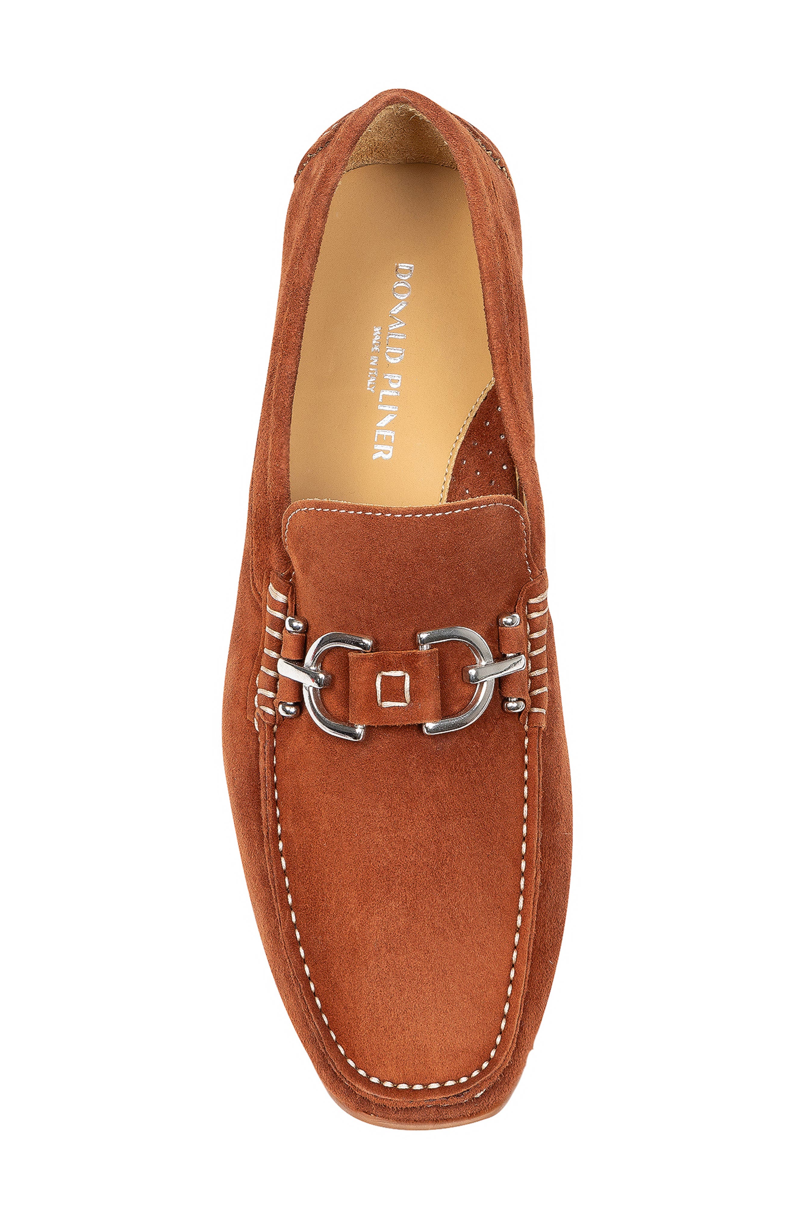 Donald Pliner Moc Toe Driving Loafer, Alternate, color, Cognac