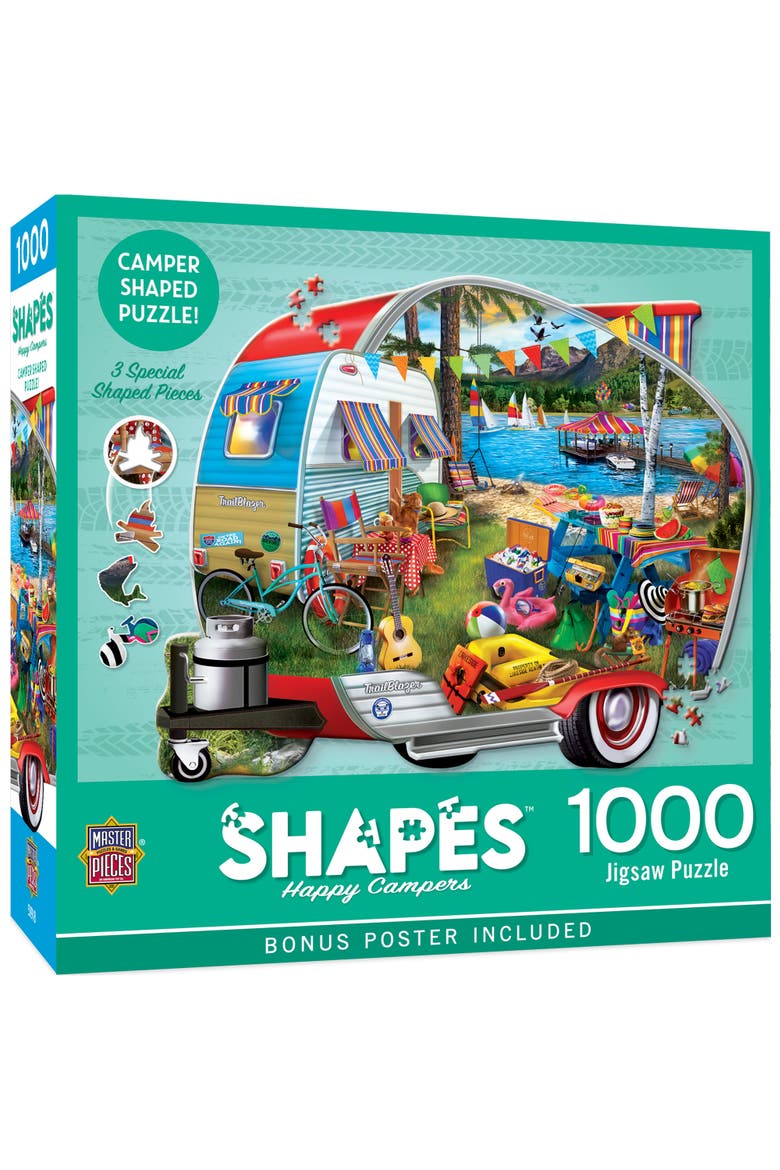 Happy Campers 1000 Piece Shaped Puzzle, Main, color, Multicolor