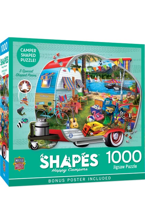 Happy Campers 1000 Piece Shaped Puzzle