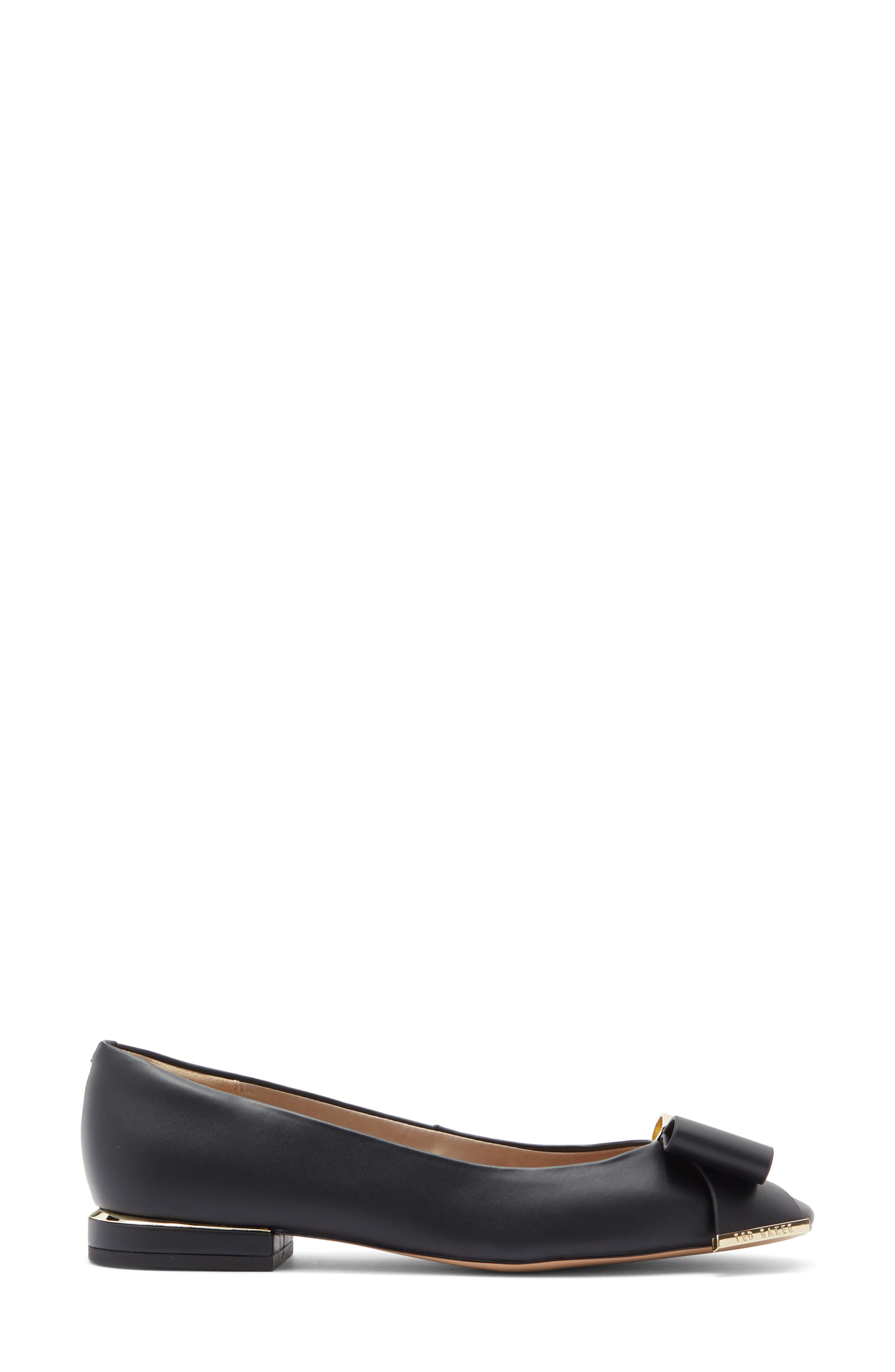 Ted Baker London Darcy Bow Flat, Alternate, color, Black