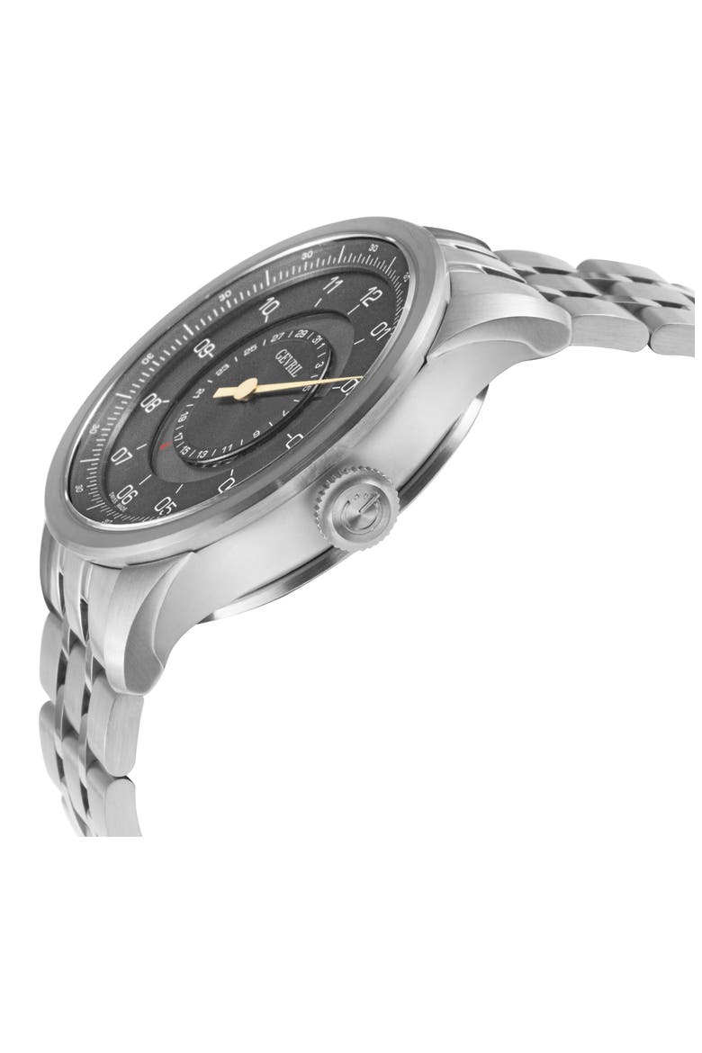 Jones Street Swiss Automatic Bracelet Watch, 45mm, Alternate, color, SILVER