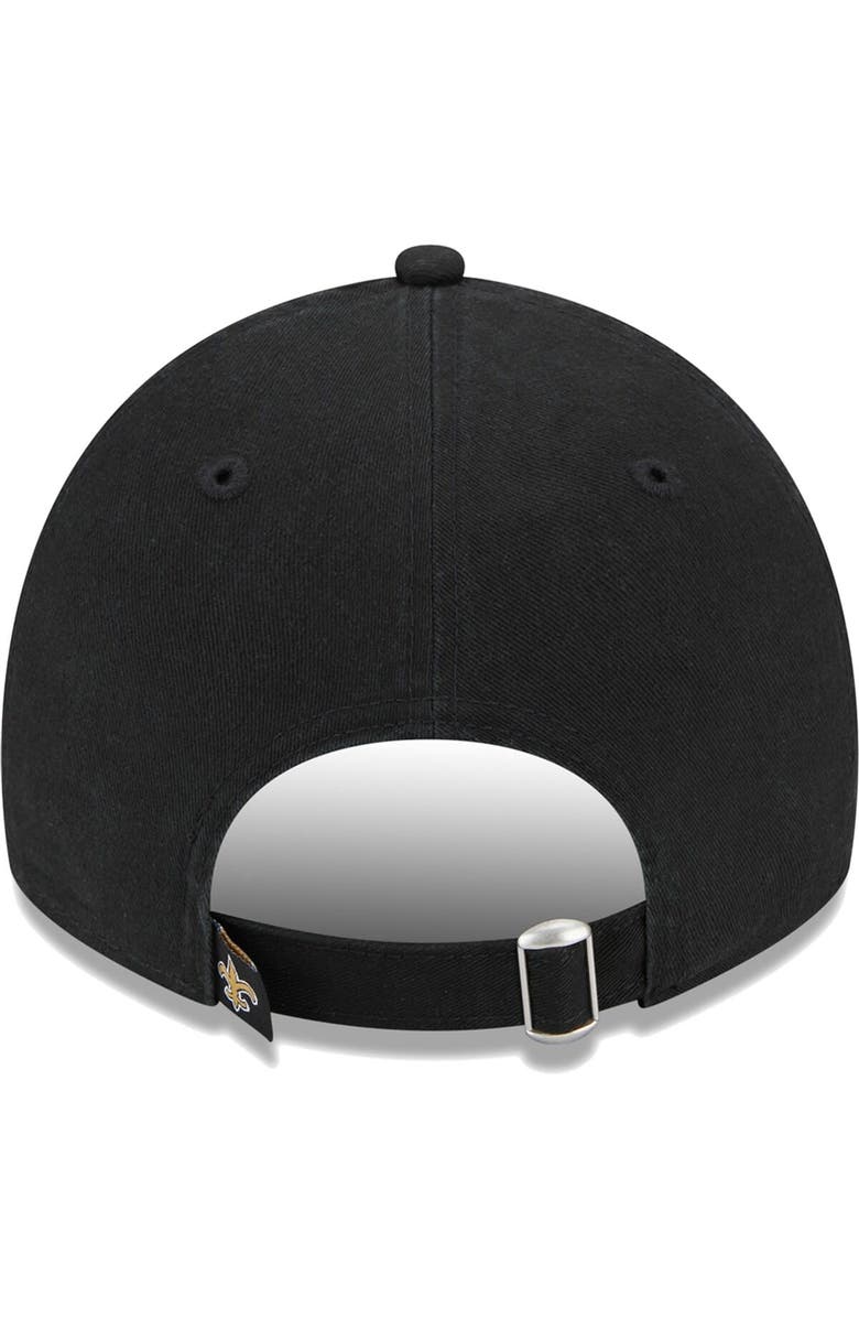 New Era Women's New Era Black New Orleans Saints Leaves 9TWENTY Adjustable Hat, Alternate, color, Black