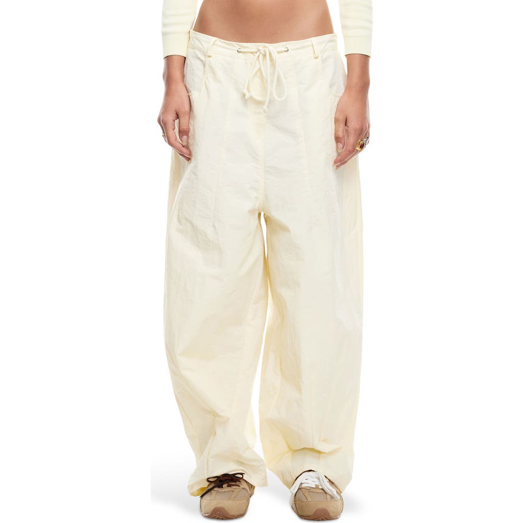 Lioness Riptide Drawstring Nylon Pants In Daisy